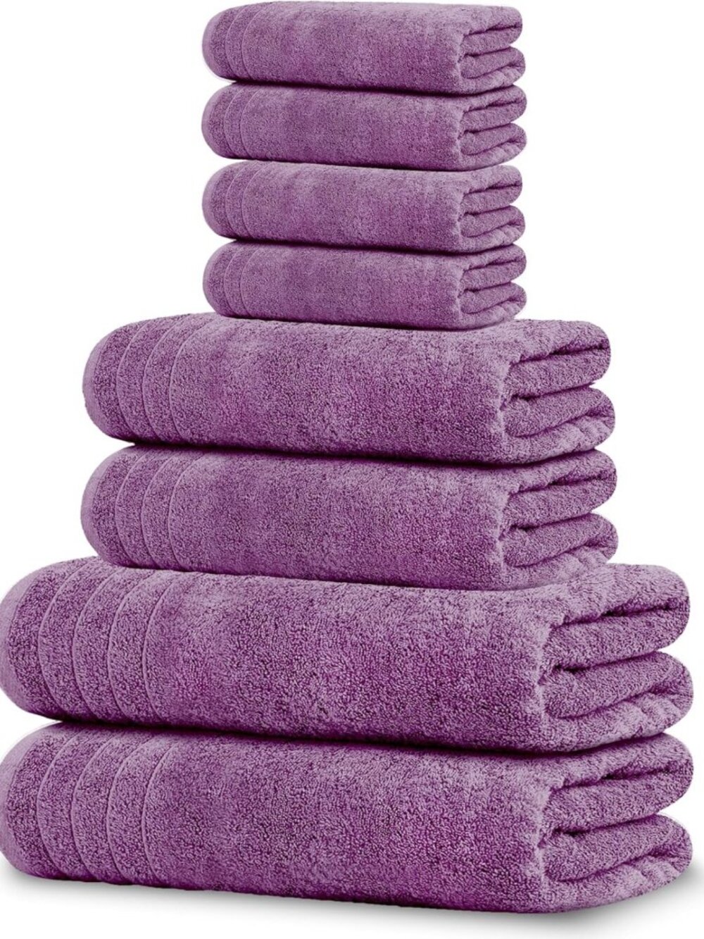8-Piece Cotton Towel Set - 2 XL Bath, 2 Hand, 4 Washcloths, Quick-Dry, Super